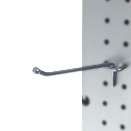 Presa 6 in Zinc-Plated Steel Pegboard Hooks for 1/4 in Pegboards, 50 pcs CP40008-50PK